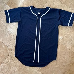 Navy blue soiled Baseball Jersey for Men and Women
